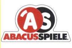 Weißes A+´ im roten Kreis, dahinter weißes S im schwarzen Halbkreis, darunter Abacus in rot, Spiele in schwarz auf weiß