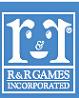 2 kleine r als rahmen für ein Gesicht, darunter in umgekehrten Farben R & R GAMES INCORPORATED