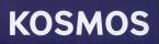 KOSMOS in weiß auf blauem Rechteck, horizontal