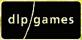 dlp games in weiß auf konstrastfarbigem Rundeckenrechteck, gebogener Strich von rechts oben mach lins unten zwischen dlp und games