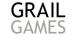 Nur Schriftzug GRAIL GAMES, zweizeilig, GRAIL schwarz, GAMES grau