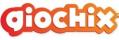 giochix oder giochix.it auf weißem Hintergrund, der den Konturen der Buchstaben folgt,